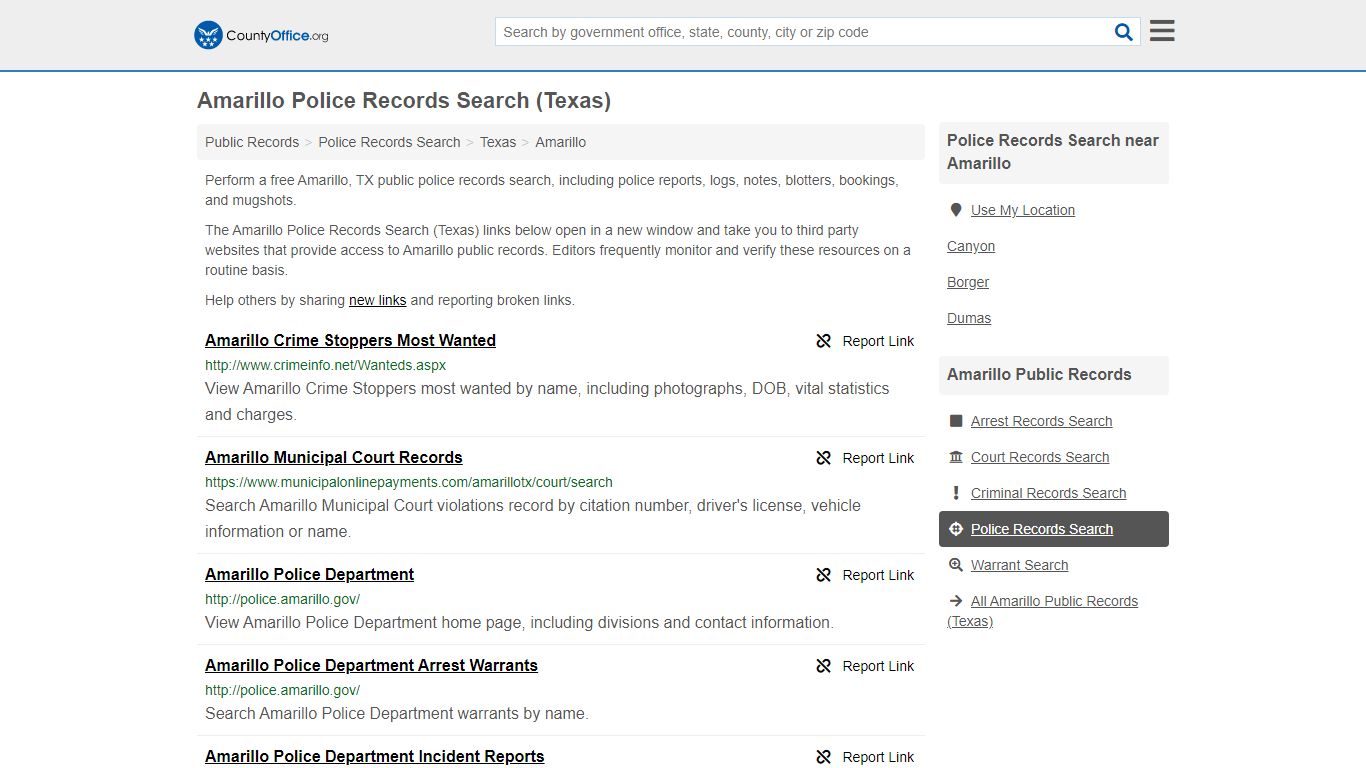 Police Records Search - Amarillo, TX (Accidents & Arrest ...